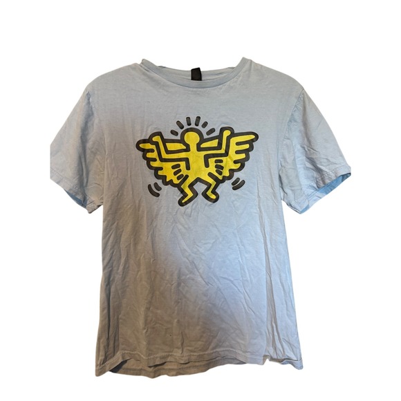 Gildan Other - Keith Haring Flying Angel Graphic T-Shirt Gildan Mens Small Blue